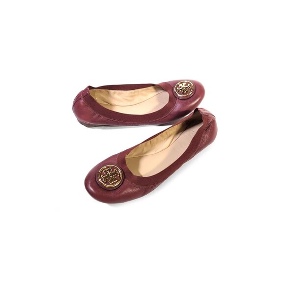 Tory Burch Shoes 6.5 Cabernet Leather Caroline 2 - Picture 2 of 7